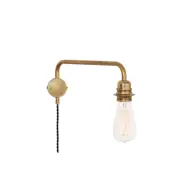 Edison vägglampa ner, råmässing 25cm