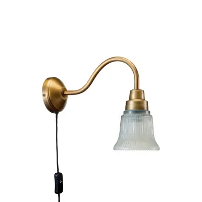 Emmi vägglampa, Antikmässing 34cm