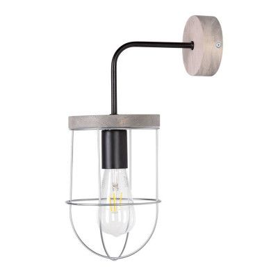 Envostar - Neptuna Down Vägglampa Grey Wood/Black/Grey