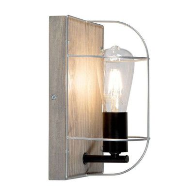 Envostar - Neptuna Vägglampa Grey Wood/Black/Grey