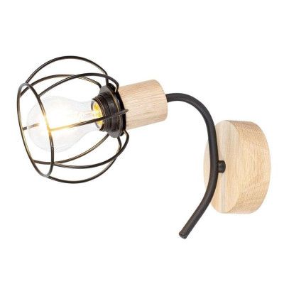 Envostar - Ylva Vägglampa Oak/Black