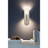 Equilibrio Vägglampa, mattvit/mässing