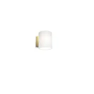 Evoke vägglampa S satin brass/opal G9