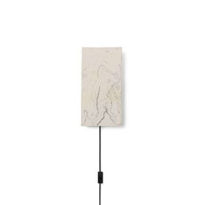 ferm LIVING - Argilla Vägglampa Rectangular Marble White