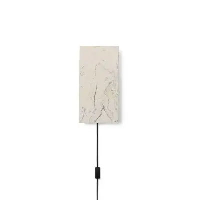 ferm LIVING - Argilla Vägglampa Rectangular Marble White