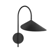 ferm LIVING - Arum vägglampa, svart, vinklingsbar, 26 cm