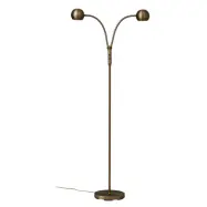 Fladen golvlampa tvåarmad, oxid