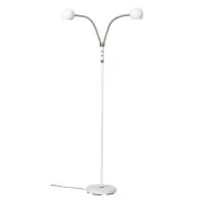Fladen golvlampa tvåarmad, vit