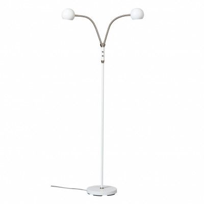 Fladen golvlampa tvåarmad, vit