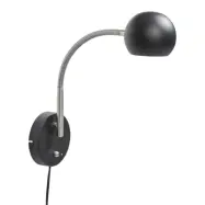 Fladen vägglampa, svart