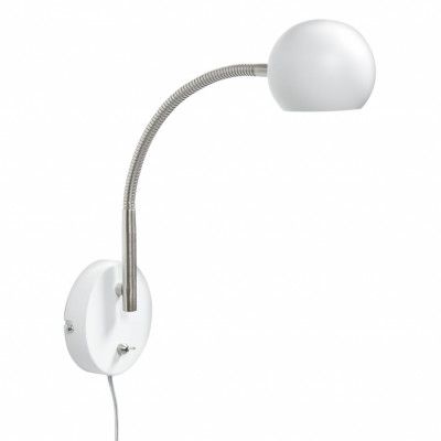 Fladen vägglampa, vit