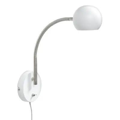 Fladen vägglampa, vit