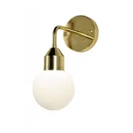 Florens vägglampa, mässing/opal