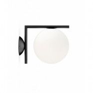 FLOS - IC C/W1 Plafond/Vägglampa Mat Svart