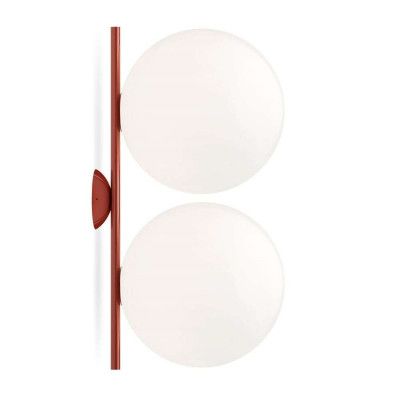 Flos - IC C/W2 Double Plafond/Vägglampa Burgundy