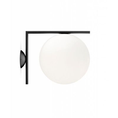 FLOS - IC C/W2 Plafond/Vägglampa Mat Svart
