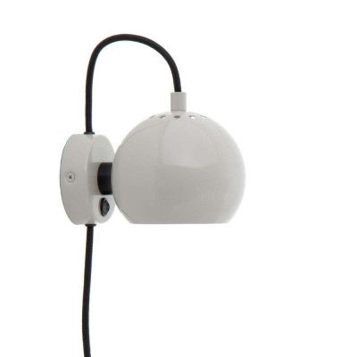 FRANDSEN - Ball Vägglampa Glossy Pale Grey