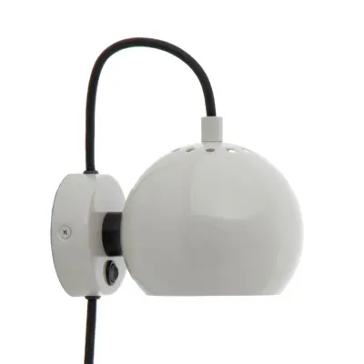 FRANDSEN - Ball Vägglampa Glossy Pale Grey