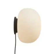 FRANDSEN - Vägglampa Supernate Ø 28 cm, vit/opal, strömbrytare