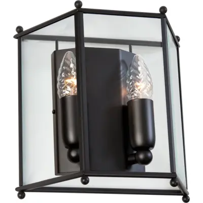 Glimminge vägglampa, mattsvart 22,5cm