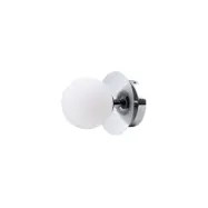 Art Deco taklampa, IP44, krom/vit - Globen Lighting - Vardagsrum - Design - Metall - Med en ljuskälla