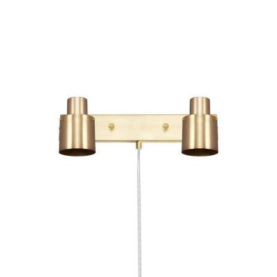 Globen Lighting - Clark 2 Vägglampa Brushed Brass