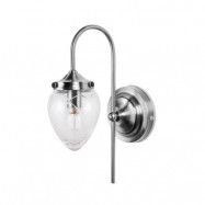 Globen Lighting - Juni Vägglampa IP44 Antik Stål/Klar