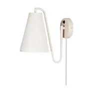 Globen Lighting Lou vägglampa Bouclé vit-beige