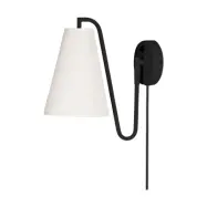 Globen Lighting Lou vägglampa Bouclé vit-svart