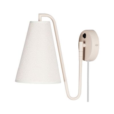 Globen Lighting - Lou Vägglampa Bouclé Vit/Beige