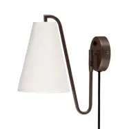 Globen Lighting - Lou vägglampa brons/vit Ø 14 cm stickkontakt