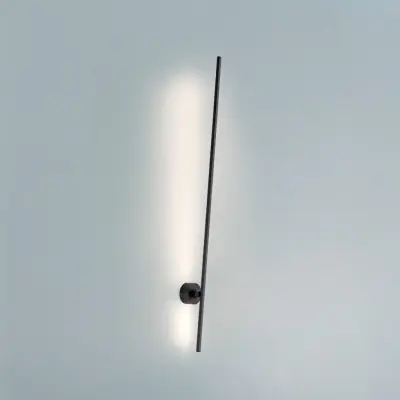 Grafo LED-vägglampa, svart, höjd 117 cm – PURE Pure Grafo - Vardagsrum - Modern - Metall