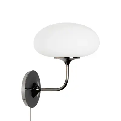 GUBI - Stemlite vägglampa svart-krom Bredd 32 cm Kontakt
