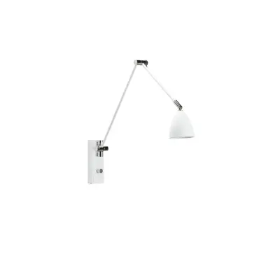 Guru vägglampa LED, mattvit/krom 60cm