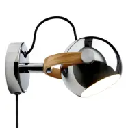 Halo Design - DC vägglampa, kromfärgad, Ø 12 cm, metall