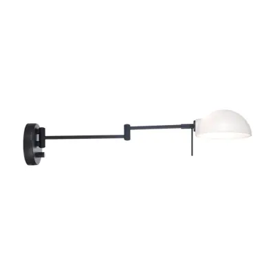 Halo Design Kjøbenhavn vägglampa m/arm, Svart