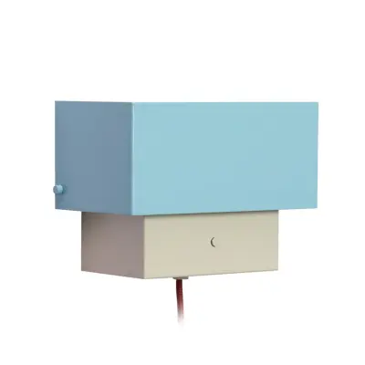 Hübsch - ART vägglampa blå/sand, bredd 22 cm –