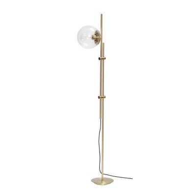 Hübsch - Bubble Golvlampa Clear/Brass