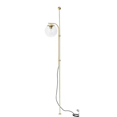 Hübsch - Bubble Vägg-/Golvlampa Clear/Brass