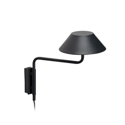 Hübsch - COVER LED-vägglampa, svart, utskjutning 30 cm –