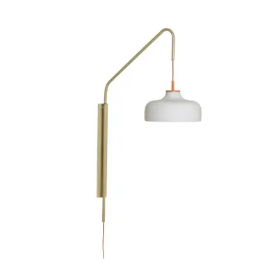 Hübsch - Current vägglampa, ljus sand, utskjutande längd 71 cm