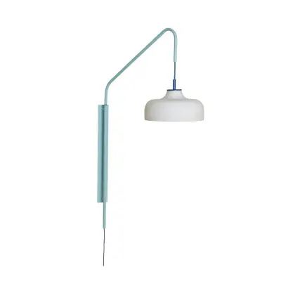 Hübsch - Current vägglampa, ljusblå, utskjutande längd 71 cm