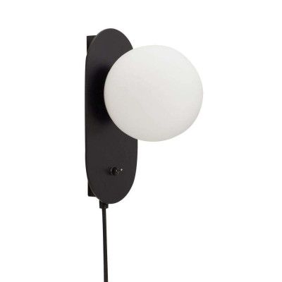Hübsch - Moon Vägglampa Black/ Opal