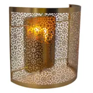 Hermine vägglampa, mattmässing 21cm