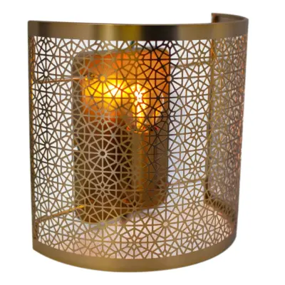 Hermine vägglampa, mattmässing 21cm