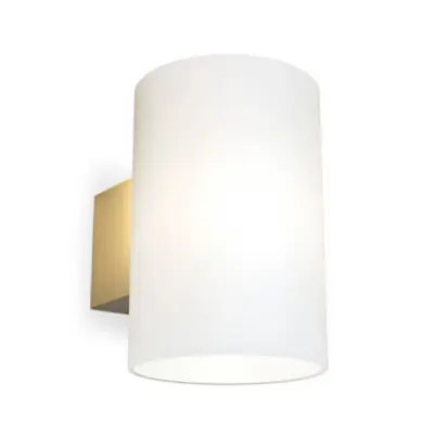 Herstal - Evoke Vägglampa IP44 Large Satin Brass/Opal