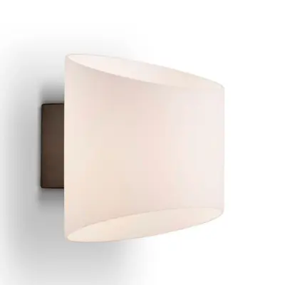 Herstal - Evoke Vägglampa IP44 Oval Anthracite/Opal