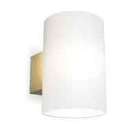 Herstal Evoke vägglampa large Satin brass-opalglas