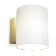 Herstal Evoke vägglampa small Satin brass-opalglas