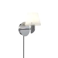 Herstal - Gil vägglampa, kromfärgad, Ø 10 cm, kontakt